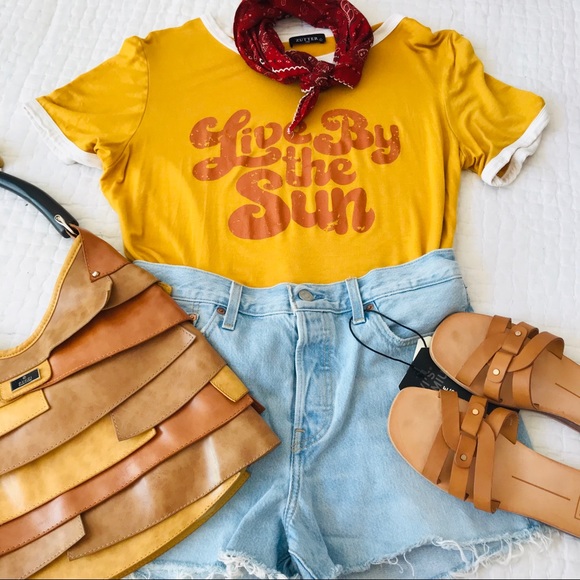 Live by the Sun Zutter Ringer T-shirt Large - Picture 1 of 2